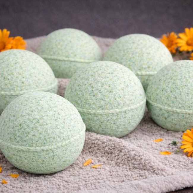 Badebombe für empfindliche Haut - Ringelblume & Kamille