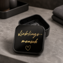 Shampoo-Bar Dose mit Goldschrift für Naturleise Shampoo Bar mit liebevoller Aufbewahrung